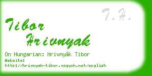 tibor hrivnyak business card