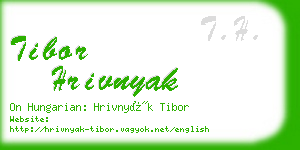 tibor hrivnyak business card